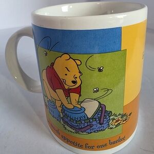 Disney Winnie the Pooh "Too Much Appetite for One Basket" Coffee Mug